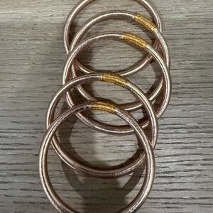 Budhagirl All Weather Bangles – Champagne (Set of 5) - Medium